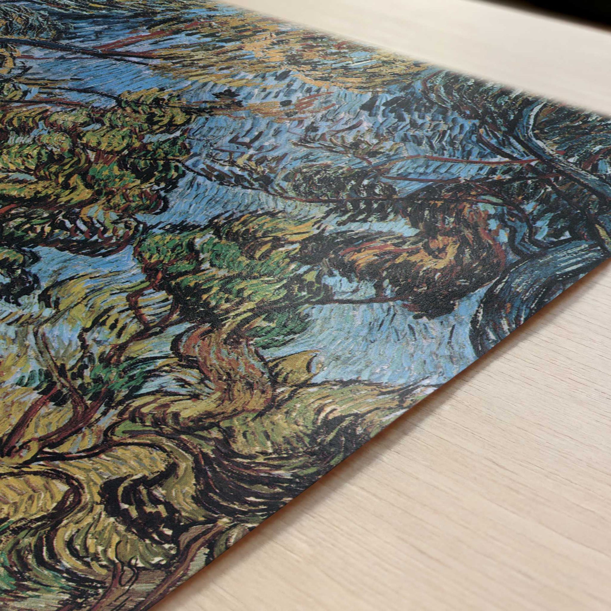 Trees in Front of the Asylum (1889) by Vincent van Gogh – Art Print - Close-up detail of the art print