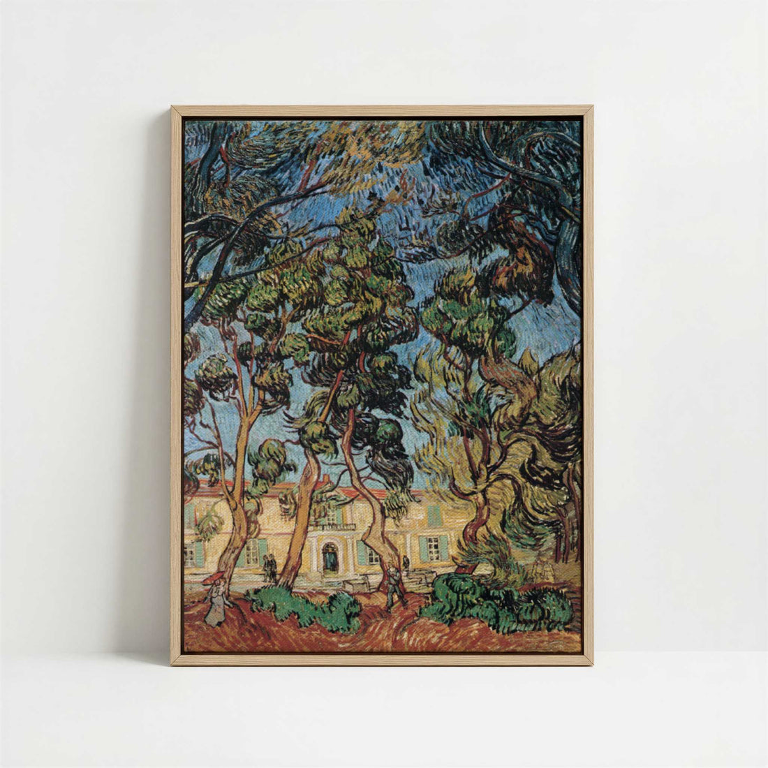 Framed Canvas - Framed canvas in oak color frame