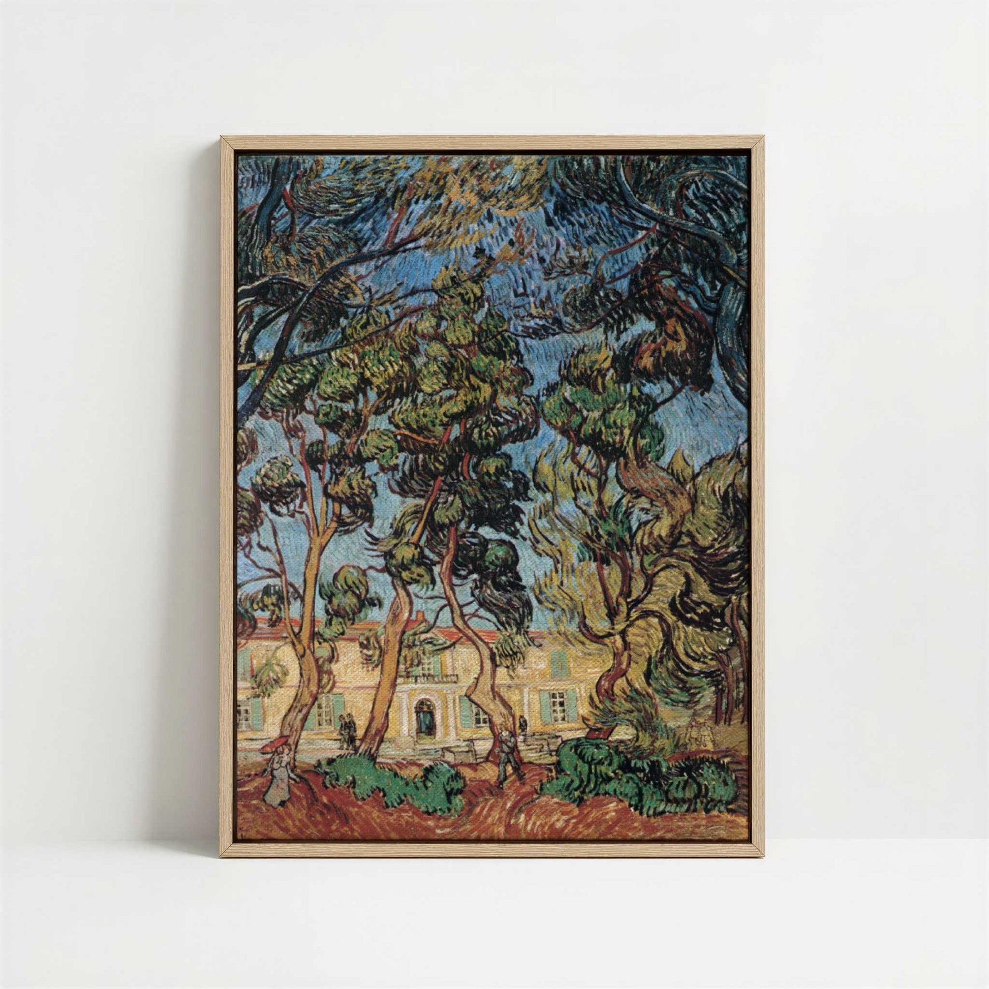 Framed Canvas - Framed canvas in oak color frame