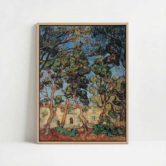 Framed Canvas - Framed canvas in oak color frame