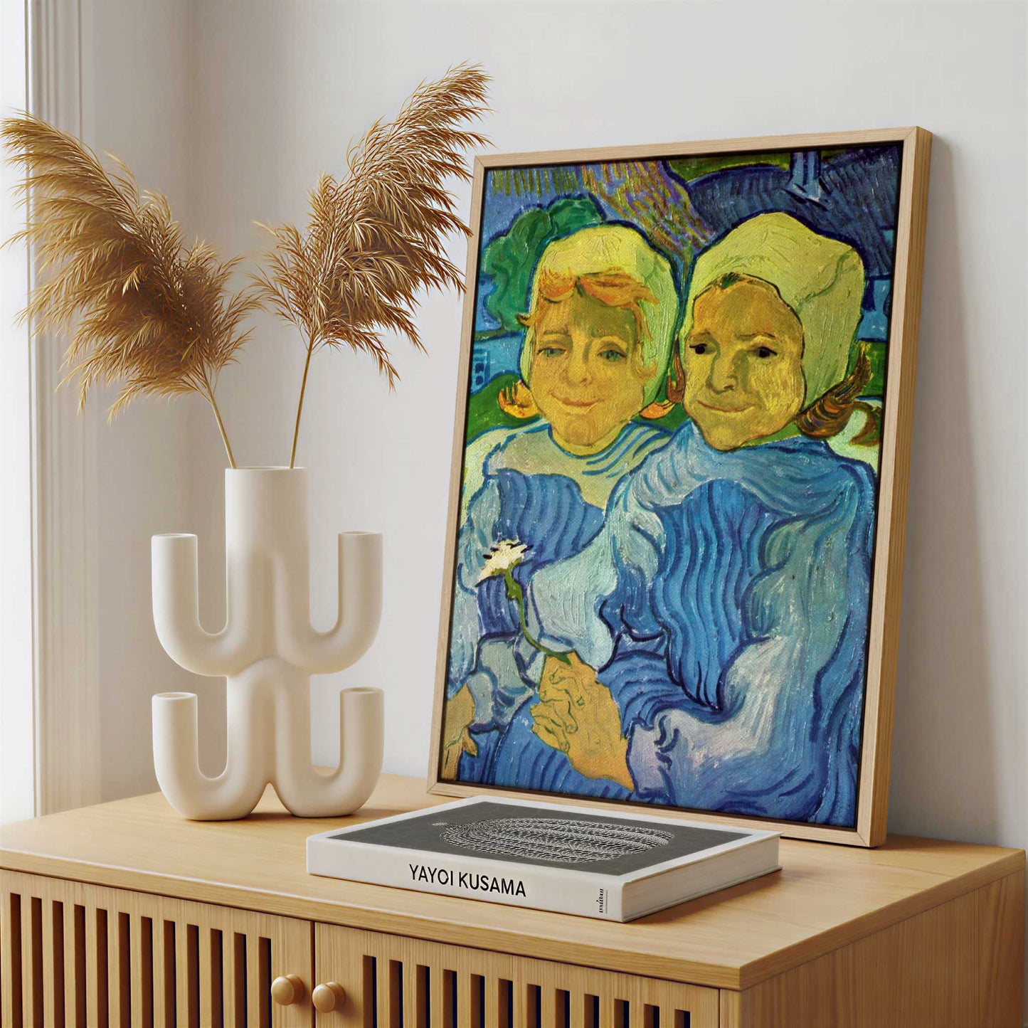 Framed Canvas - Framed canvas in a stylish interior setting