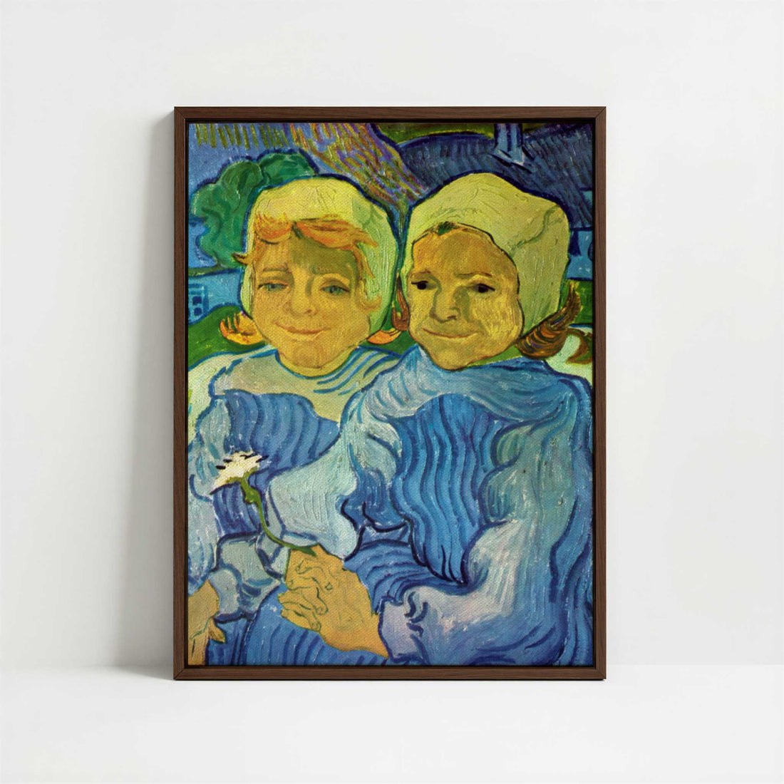 Framed Canvas - Framed canvas in dark wood color frame