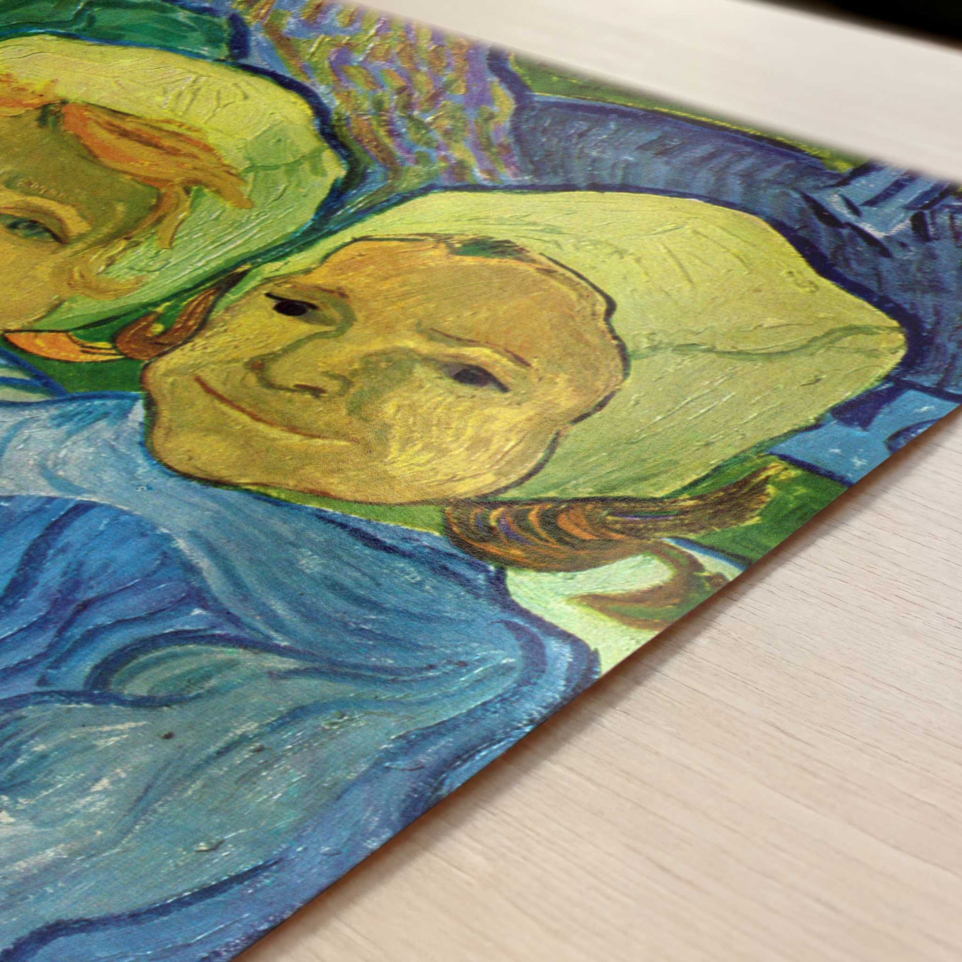 Two Children-1 (1890) by Vincent van Gogh – Art Print - Close-up detail of the art print