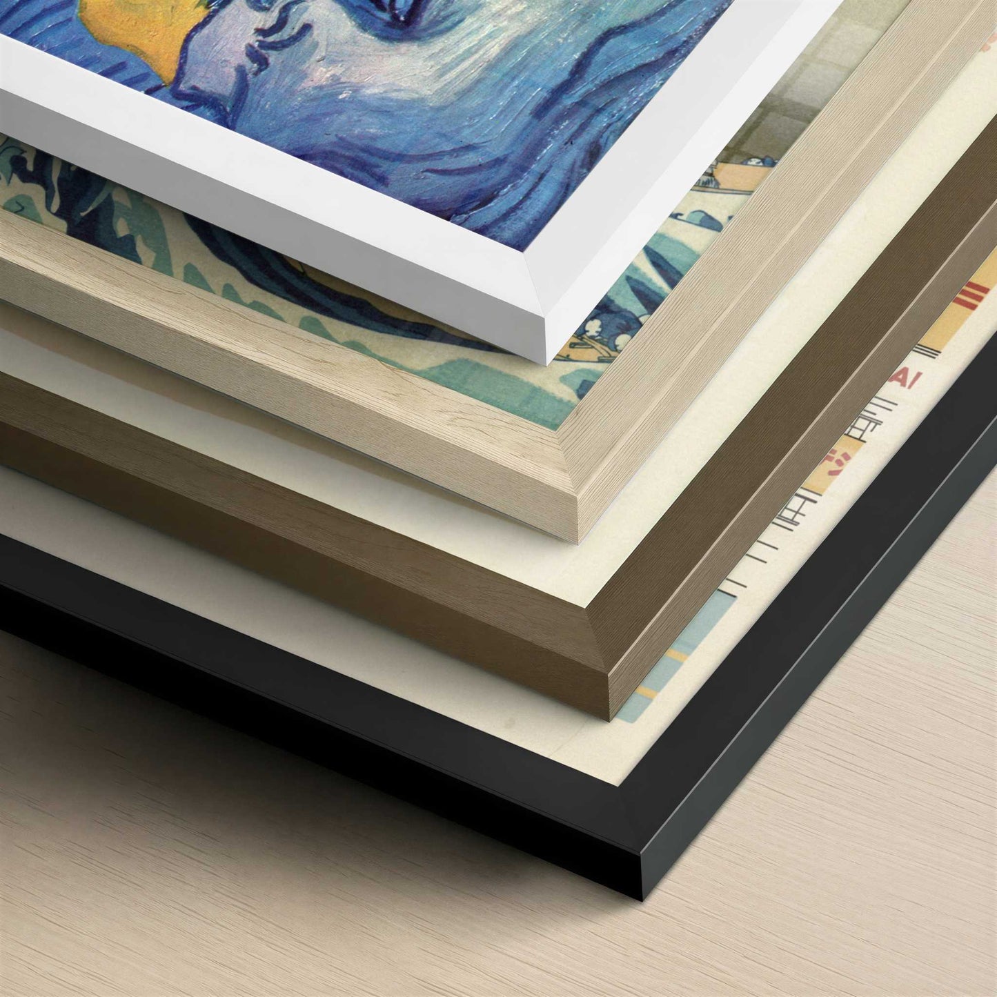 Two Children-1 (1890) by Vincent van Gogh – Art Print - Close-up detail of the different frames