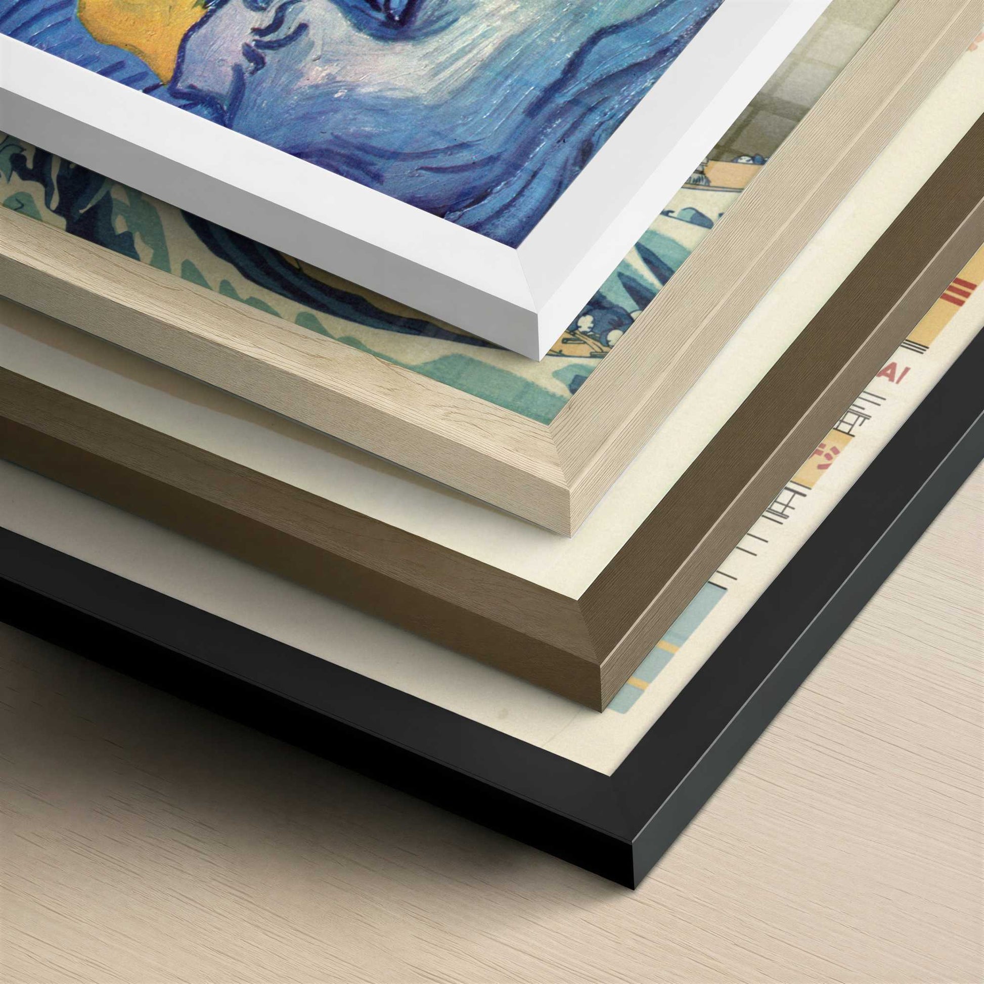 Two Children-1 (1890) by Vincent van Gogh – Art Print - Close-up detail of the different frames