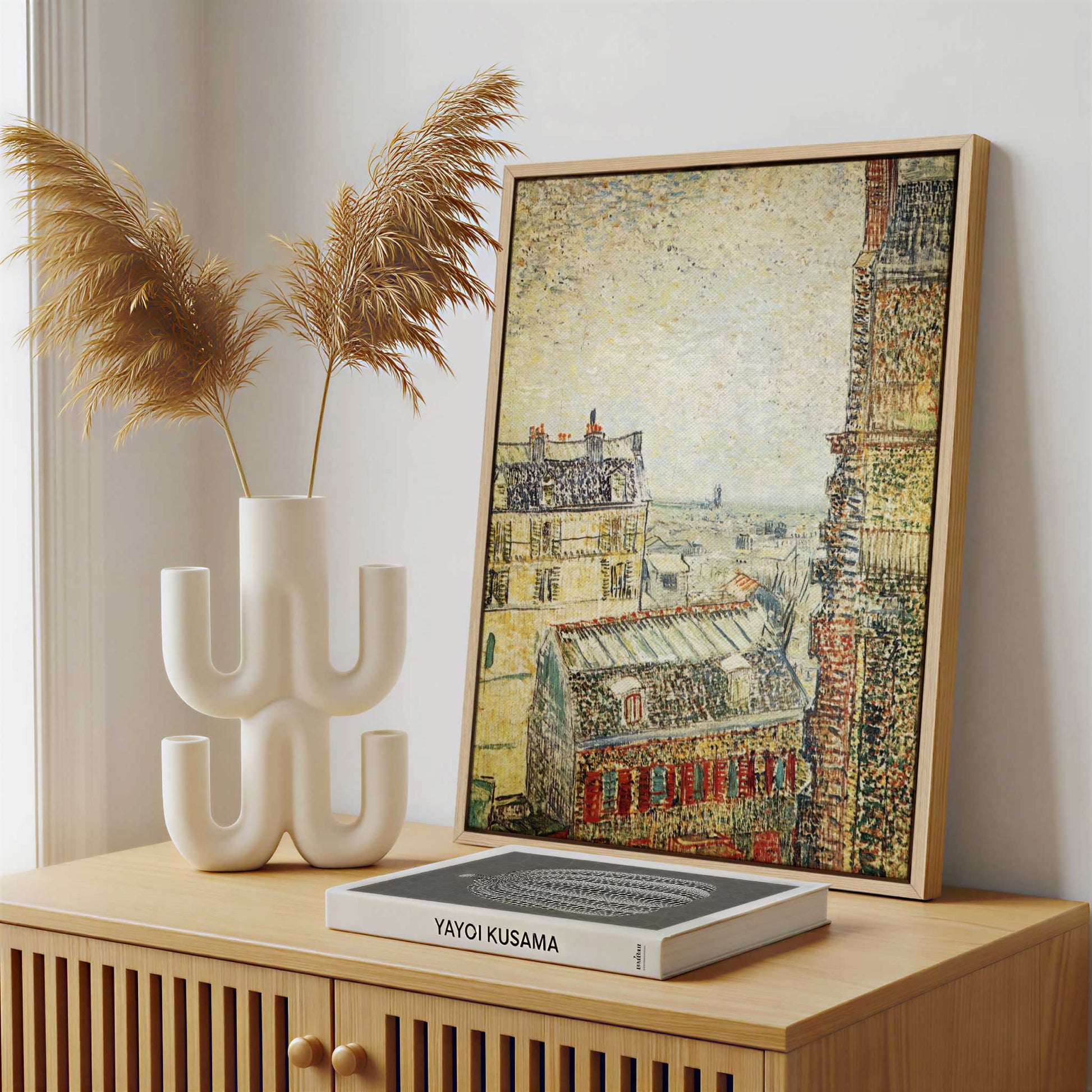 Framed Canvas - Framed canvas in a stylish interior setting