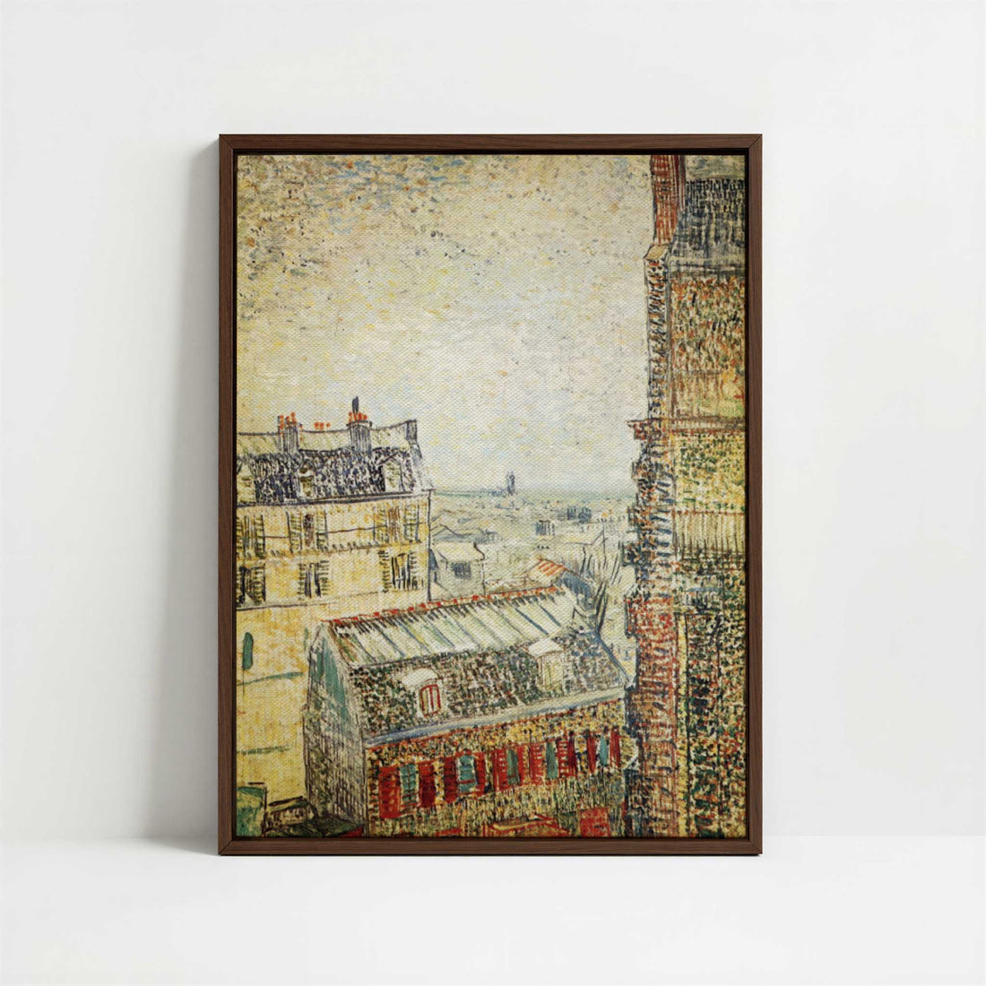 Framed Canvas - Framed canvas in dark wood color frame