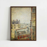 Framed Canvas - Framed canvas in dark wood color frame