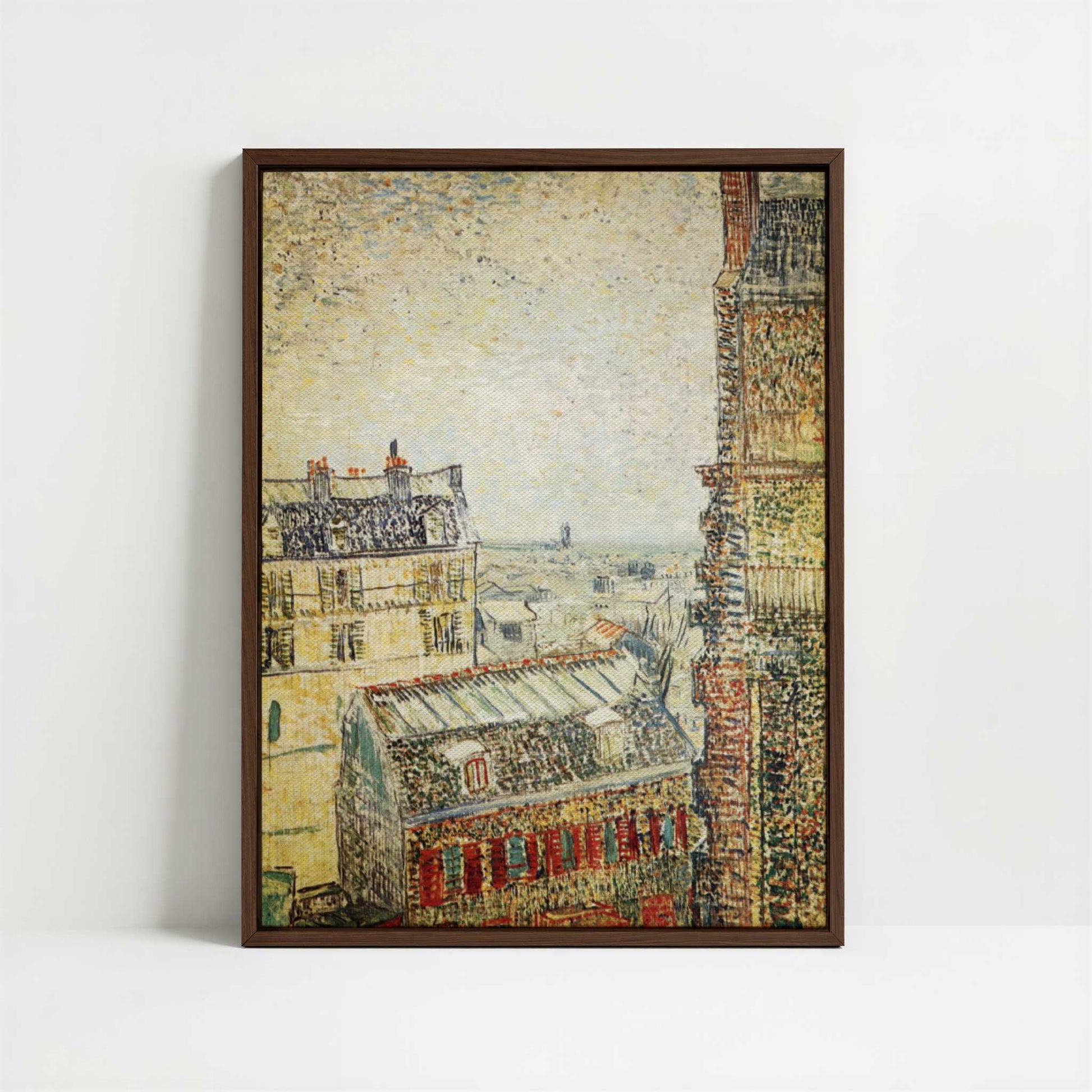 Framed Canvas - Framed canvas in dark wood color frame