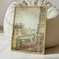 View across Paris from Vincent's Room (1887) by Van Gogh – Art Print - Interior inspiration