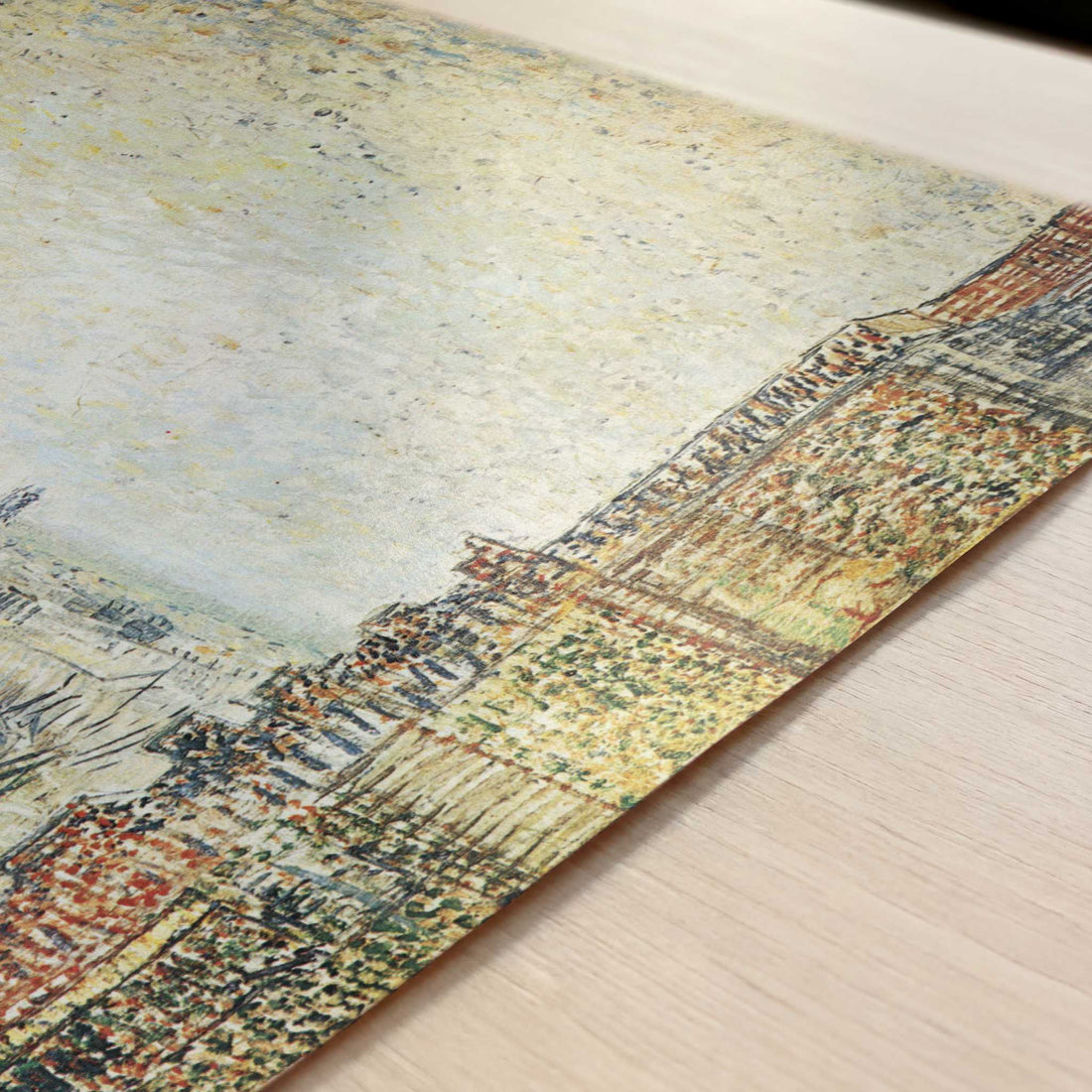 View across Paris from Vincent's Room (1887) by Van Gogh – Art Print - Close-up detail of the art print