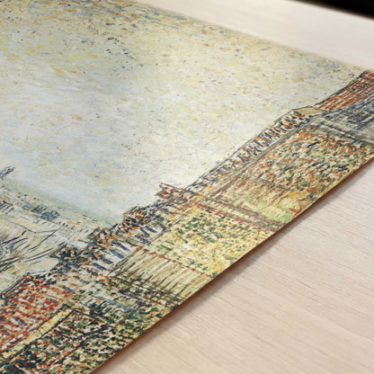 View across Paris from Vincent's Room (1887) by Van Gogh – Art Print - Close-up detail of the art print