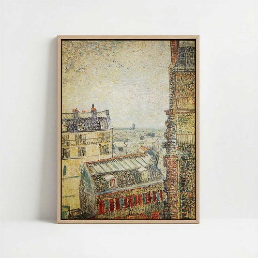 Framed Canvas - Framed canvas in oak color frame