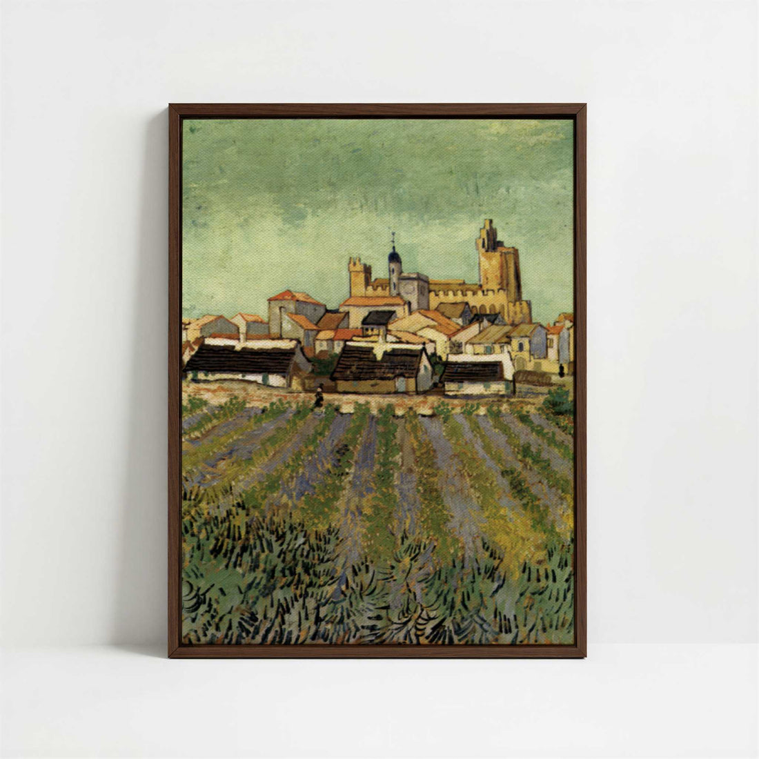 Framed Canvas - Framed canvas in dark wood color frame