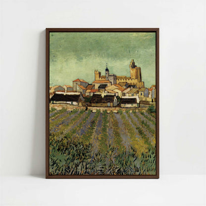 Framed Canvas - Framed canvas in dark wood color frame