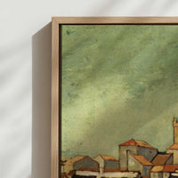 Framed Canvas - Close-up detail and texture of the framed canvas