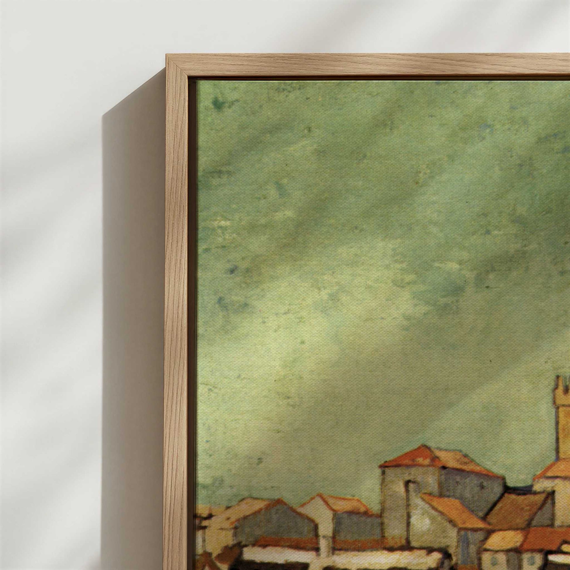 Framed Canvas - Close-up detail and texture of the framed canvas