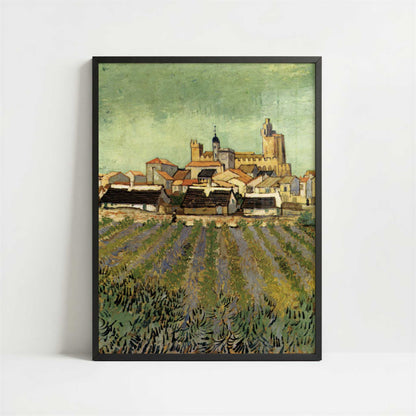 View of Saintes-Maries (1888) by Vincent van Gogh – Art Print - Art print in black frame