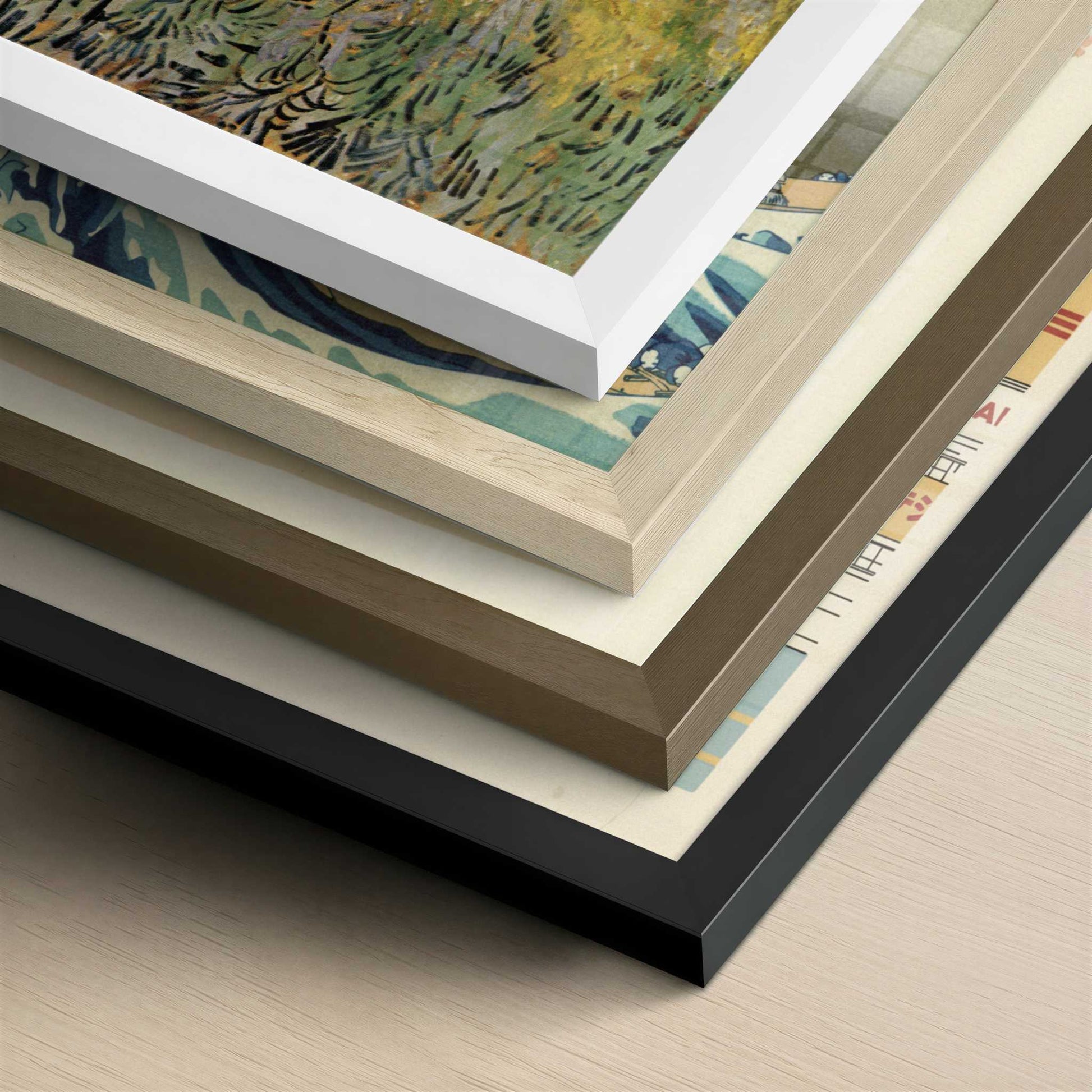 View of Saintes-Maries (1888) by Vincent van Gogh – Art Print - Close-up detail of the different frames