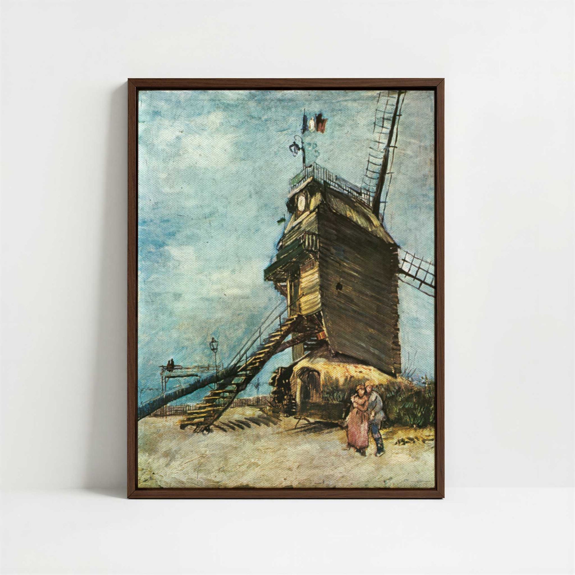 Framed Canvas - Framed canvas in dark wood color frame