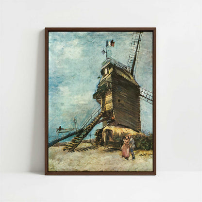 Framed Canvas - Framed canvas in dark wood color frame