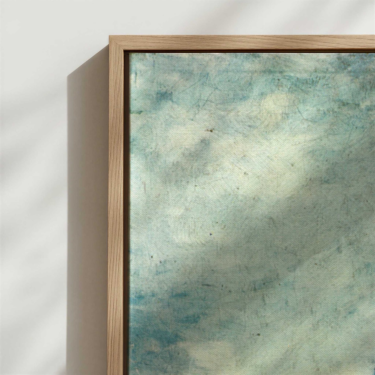 Framed Canvas - Close-up detail and texture of the framed canvas