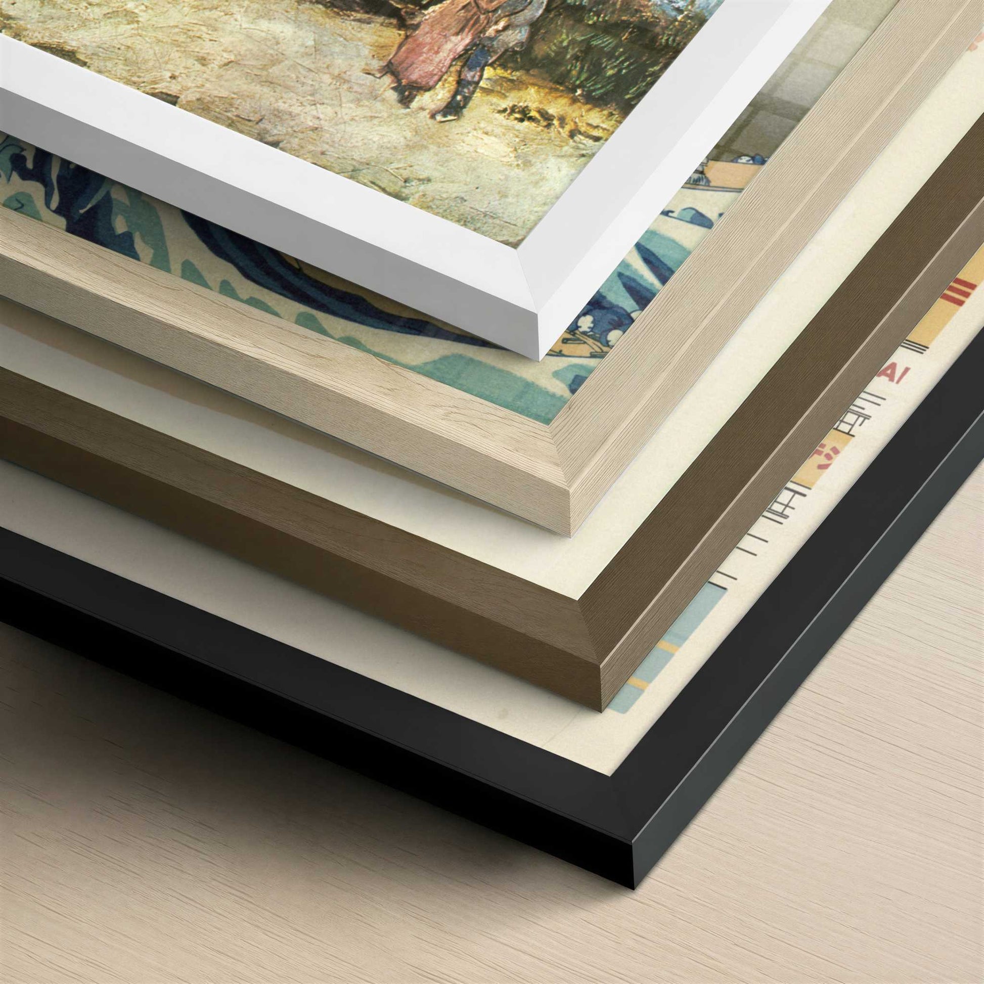 Windmill de la Galette (1886–87) by Van Gogh – Art Print - Close-up detail of the different frames