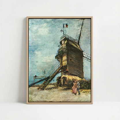 Framed Canvas - Framed canvas in oak color frame