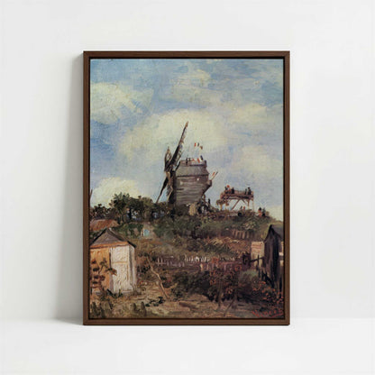 Framed Canvas - Framed canvas in dark wood color frame