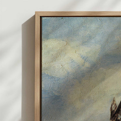 Framed Canvas - Close-up detail and texture of the framed canvas