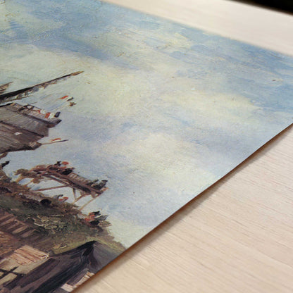 Windmill de la Galette (1886) by Vincent van Gogh – Art Print - Close-up detail of the art print