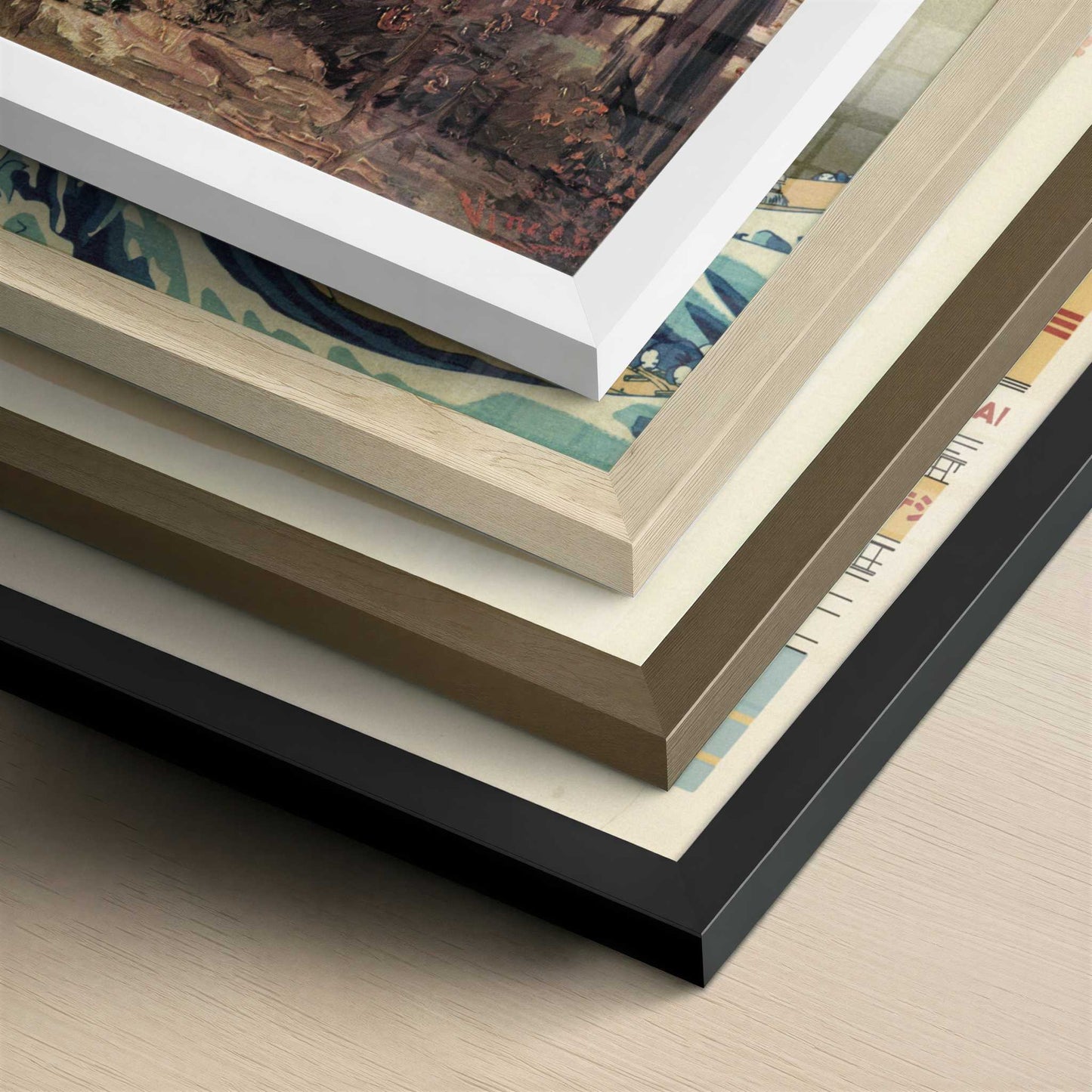 Windmill de la Galette (1886) by Vincent van Gogh – Art Print - Close-up detail of the different frames