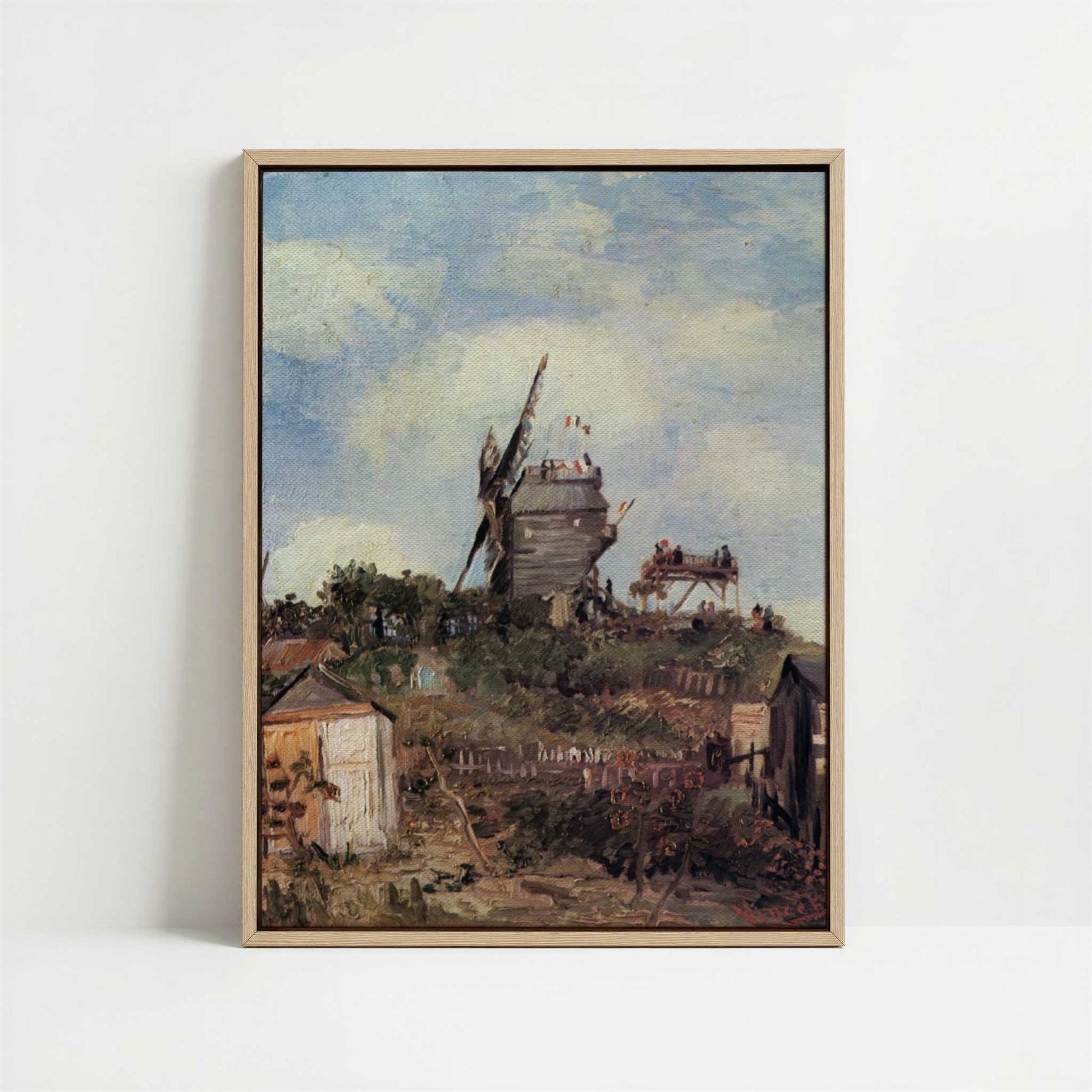 Framed Canvas - Framed canvas in oak color frame