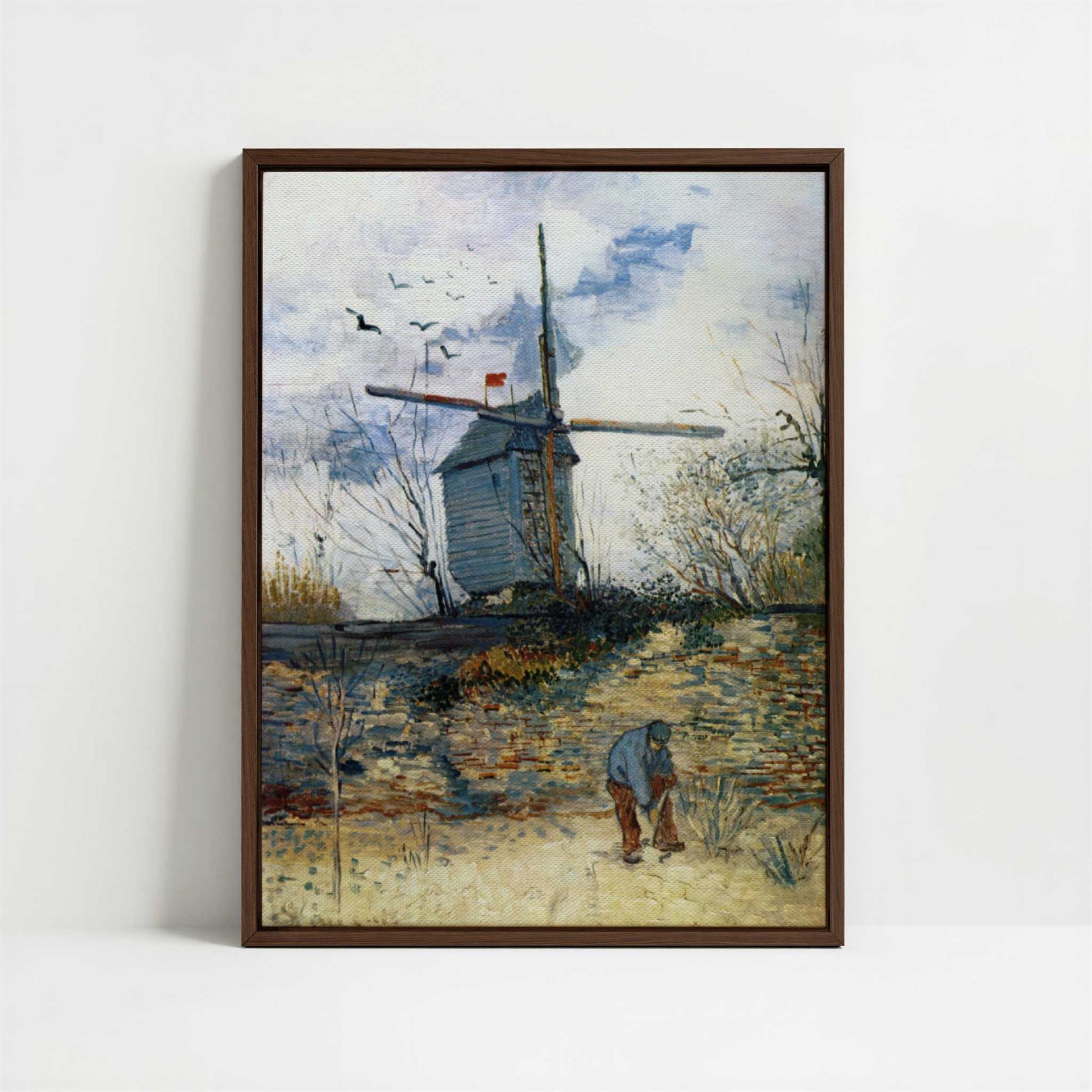 Framed Canvas - Framed canvas in dark wood color frame