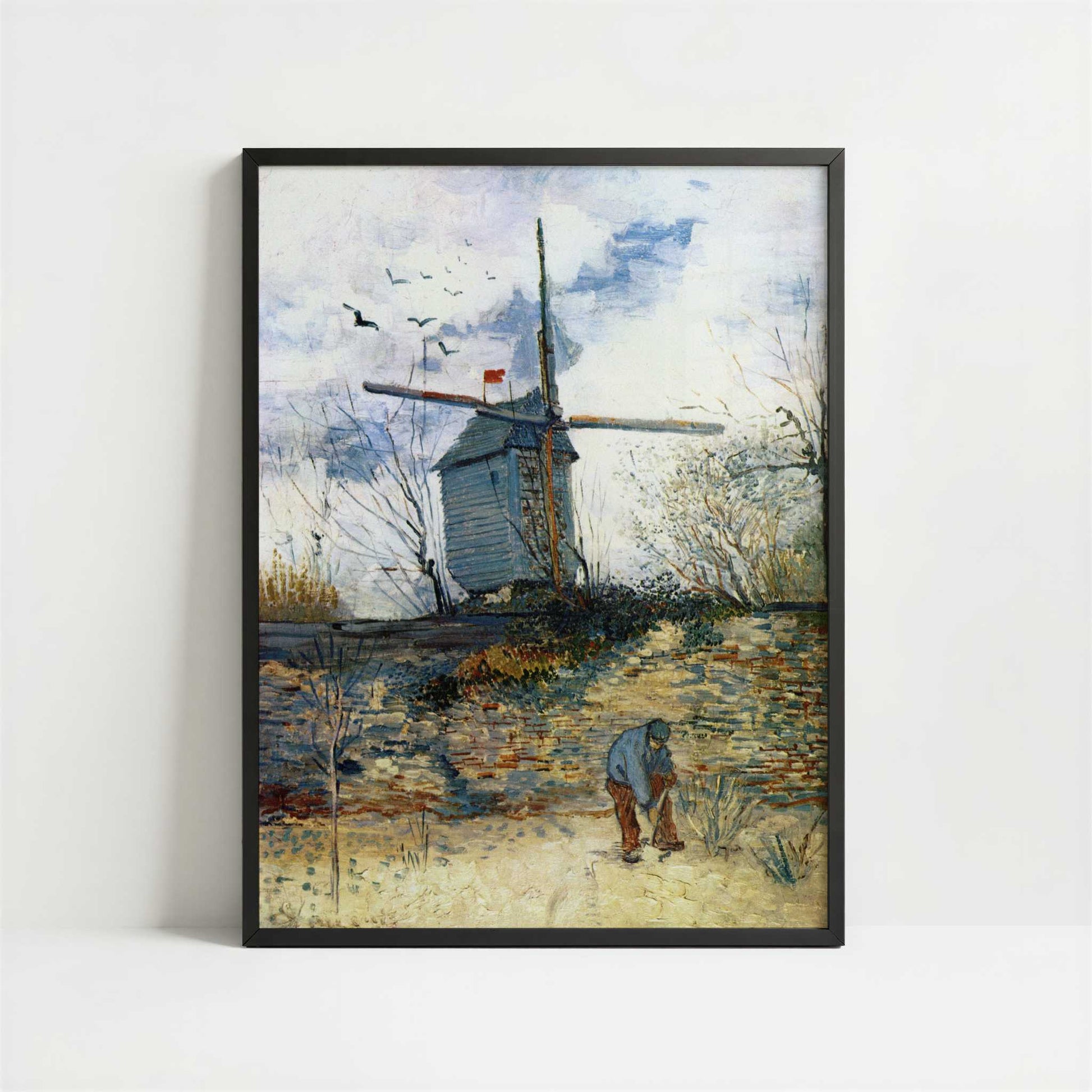 Windmill on Montmartre (1887) by Van Gogh – Art Print - Art print in black frame