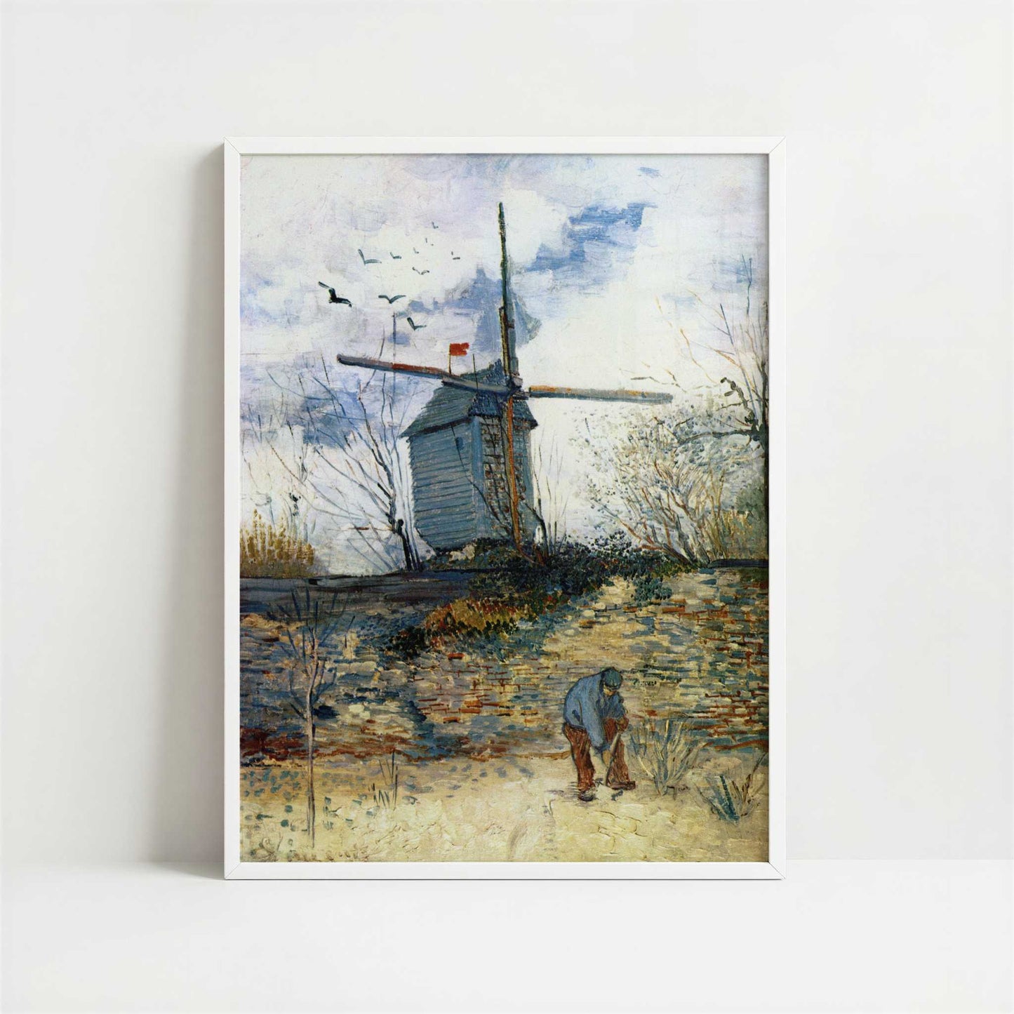 Windmill on Montmartre (1887) by Van Gogh – Art Print - Art print in white frame