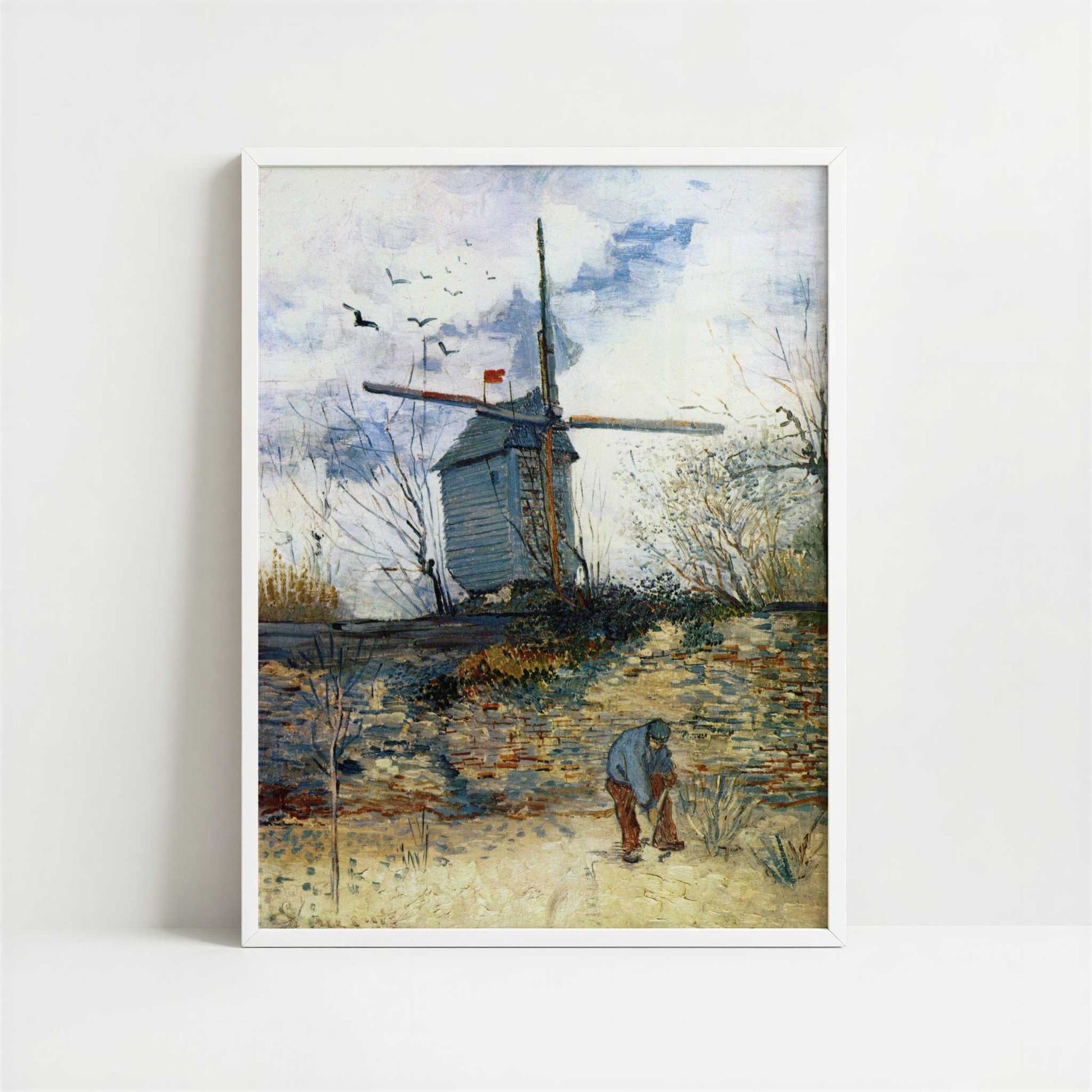 Windmill on Montmartre (1887) by Van Gogh – Art Print - Art print in white frame