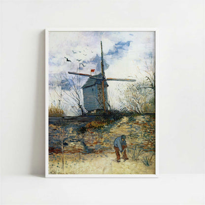 Windmill on Montmartre (1887) by Van Gogh – Art Print - Art print in white frame