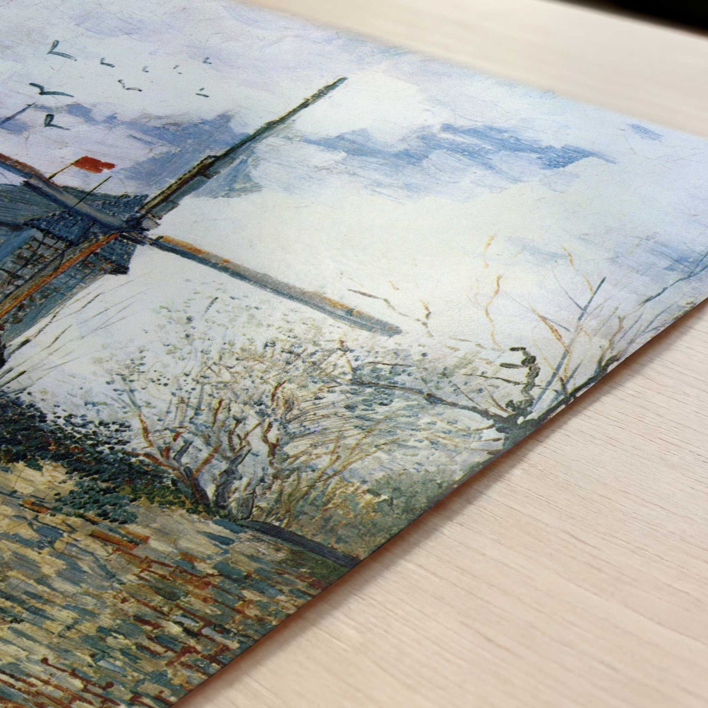 Windmill on Montmartre (1887) by Van Gogh – Art Print - Close-up detail of the art print