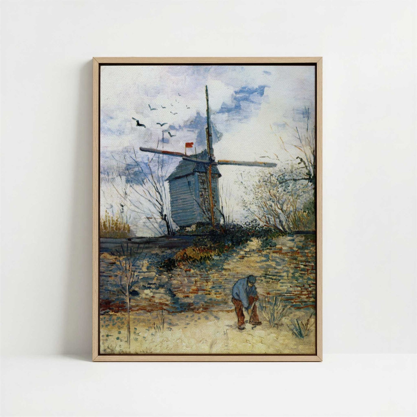 Framed Canvas - Framed canvas in oak color frame