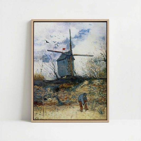 Framed Canvas - Framed canvas in oak color frame