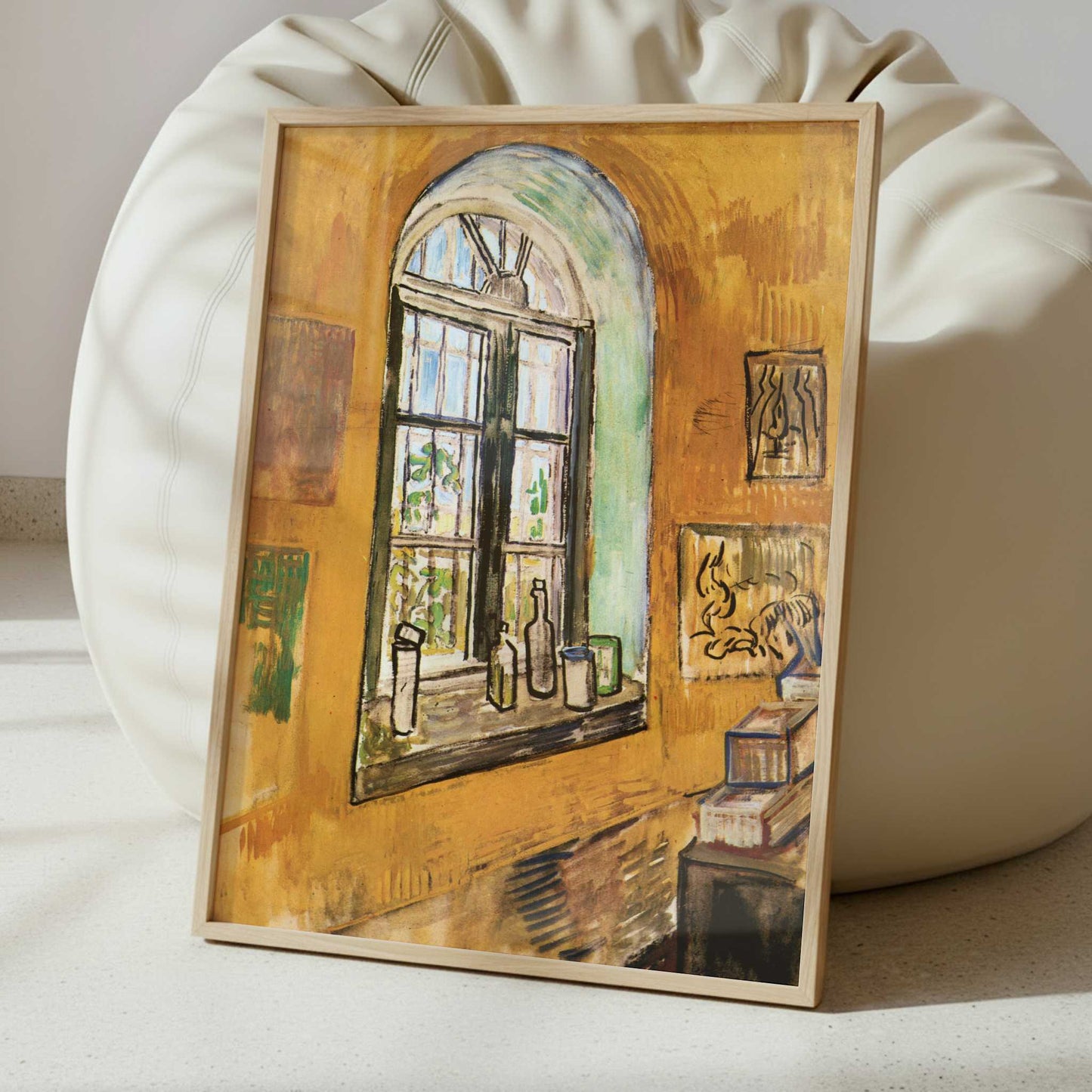 Window of Vincent's Room at Hospital (1890) by Van Gogh – Art Print - Interior inspiration