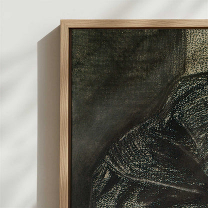 Framed Canvas - Close-up detail and texture of the framed canvas