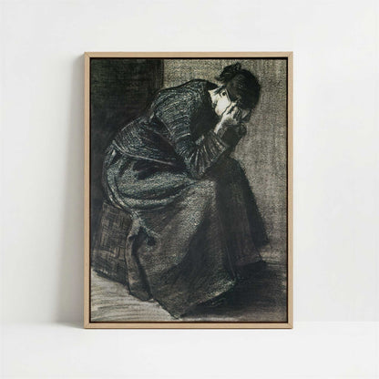 Framed Canvas - Framed canvas in oak color frame