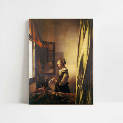 A Girl Reading a Letter (1657) by Johannes Vermeer – Art Print - Unframed art print