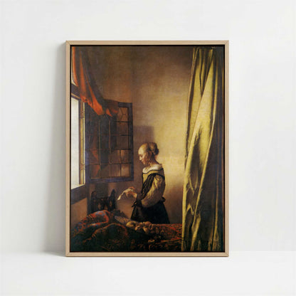Framed Canvas - Framed canvas in oak color frame