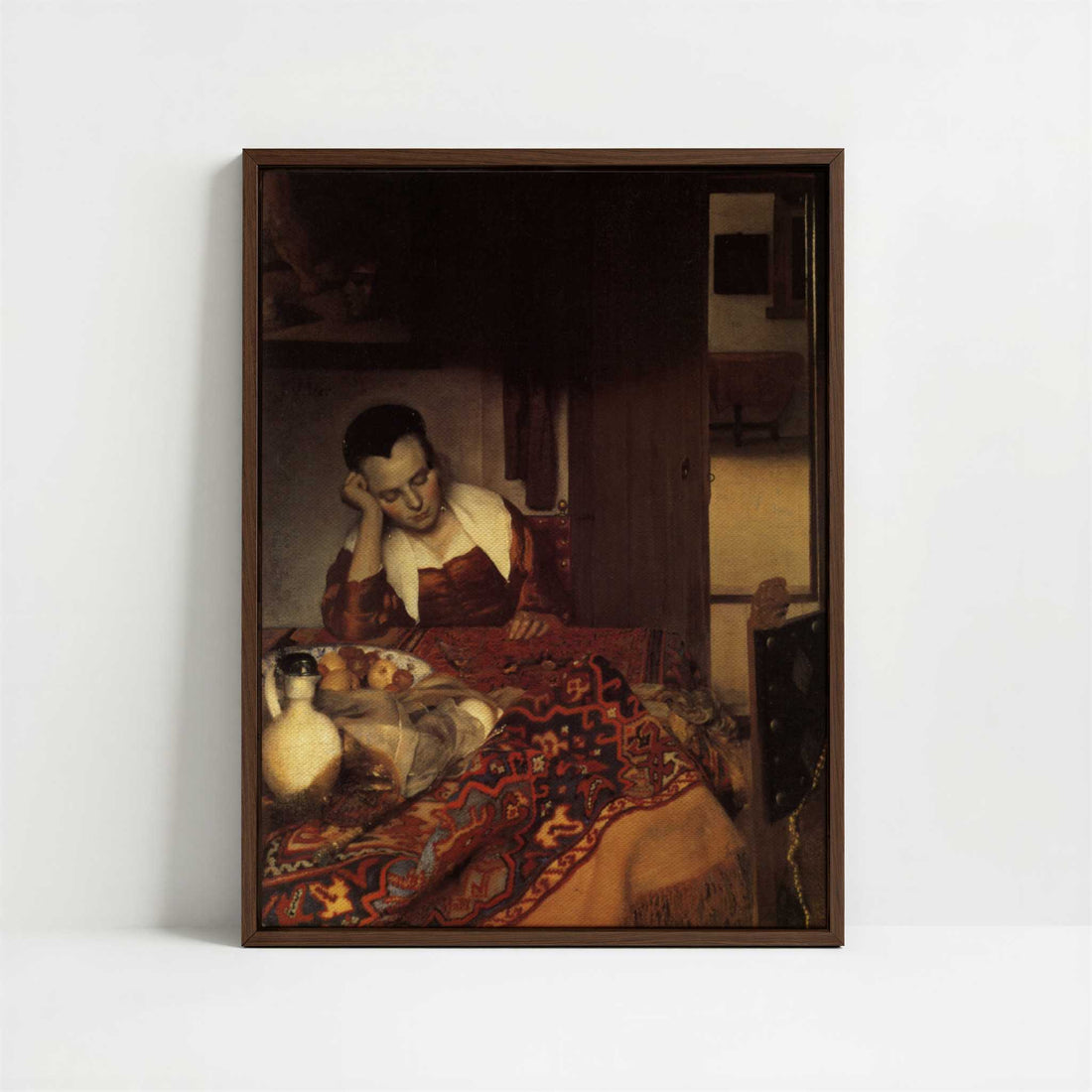 Framed Canvas - Framed canvas in dark wood color frame