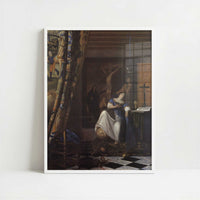 Allegory of Faith (c.1671-74) by Johannes Vermeer – Art Print - Art print in white frame