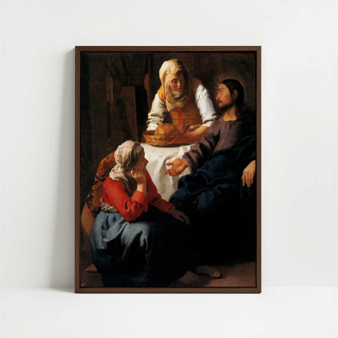 Framed Canvas - Framed canvas in dark wood color frame