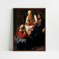 Framed Canvas - Framed canvas in dark wood color frame